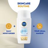 NIVEA - SUN UV Face Invisible Daily Fluid - Zonnebrandcrème - Transparant - SPF 50+ - 40ml