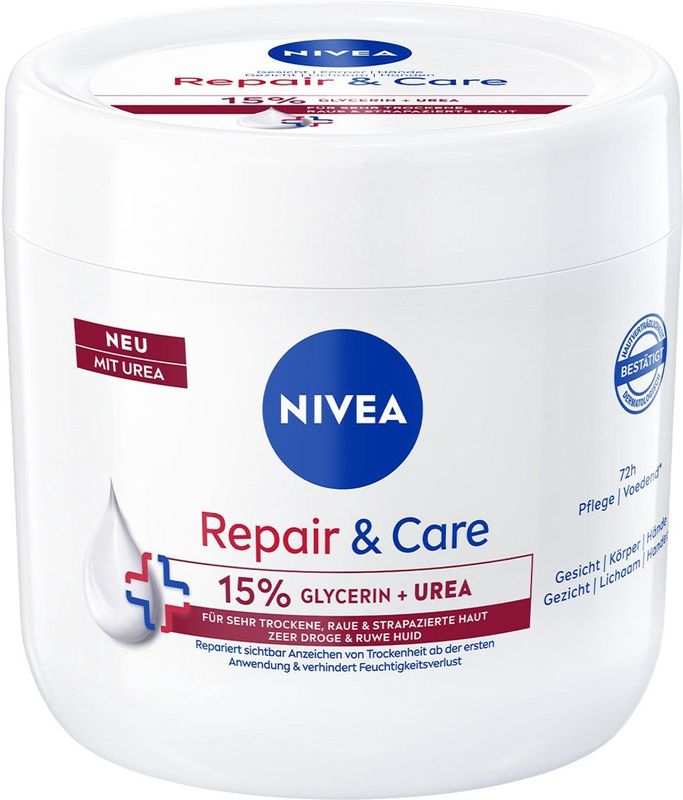 Nivea - Repair & Care - Body Crème - Geurvrij - Voor Gevoelige Huid