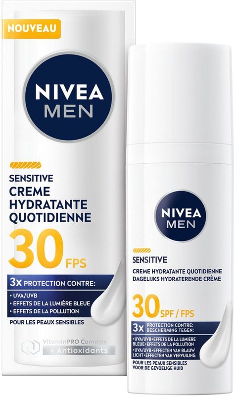 NIVEA MEN Sensitive - Gezichtscrème - SPF30 - 50ml - Voor Gevoelige Huid