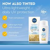NIVEA - SUN UV Face Daily Fluid - Zonnebrand - Getint - SPF 50+ - 40 ml