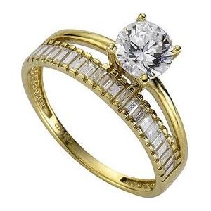 Firetti Goldring Schmuck Geschenk Gold 333 Damenring Verlobungsring Goldring Solitär, mit Zirkonia (synth)