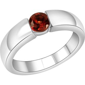 Jamelli - Ring 925/- Sterling Silber Granat dunkelrot Ringe 1 ct Damen (64.89 € / 1 ct)