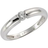 Zeeme Silber Ring Silber 925 rhodiniert mit Zirkonia weiß