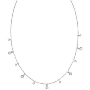 Zeeme Collierkettchen »Silber 925 rhodiniert mit Zirkonia weiß«