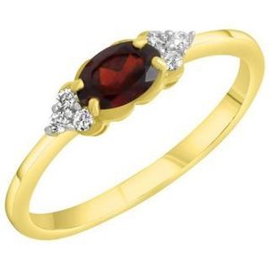 Firetti Fingerring »Schmuck Geschenk Silber 925 Silberring«, mit Granat, Zirkonia (synth.)