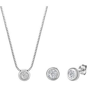 Firetti Schmuckset Multipack Schmuck Geschenk Silber 925 Halskette Ohrstecker (Set, 3-tlg), mit Zirkonia (synth)