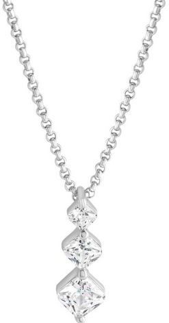 Firetti Kette mit Anhänger »Schmuck Geschenk Silber 925 Halsschmuck Halskette Erbskette Stäbchen«, mit Zirkonia (synth.)
