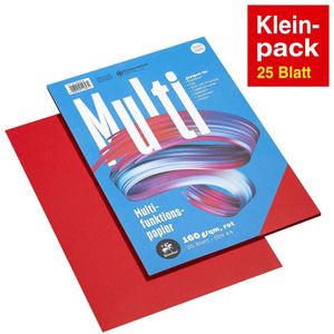 Multifunktionspapier A4 160g qm VE=25 Blatt intensiv rot