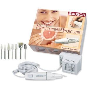 Elektrisch manicure/pedicureapparaat met 7 opzetstukken voor het slijpen, vijlen en polijsten van hand- en teennagels