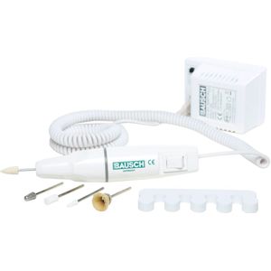 Peter Bausch 0301G Elektrische manicure/pedicureapparaat, 5 opzetstukken voor het slijpen, vijlen, polijsten van hand- en teennagels, verwijderen van eelt en drukpunten, nagelverzorging,