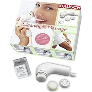 BAUSCH 0340T gezichtsmassageapparaat incl. gezichtsborstel, massagekop, sponsopzetstuk, reiniging, massage, gezichtsverzorging, schoonheid, wellness, verzorging van de gezichtshuid, huidverzorging