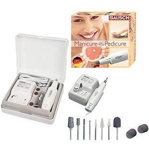 Bausch 0360 - Elektrische Manicure/Pedicure Toestel - Professioneel - Met 10 Aanhegsels - Rechts/Links Functie - Verstelbaar