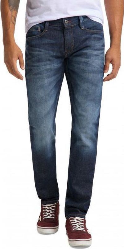 Mustang - Heren Jeans - Heren Blauw - Katoen - 3116-5111