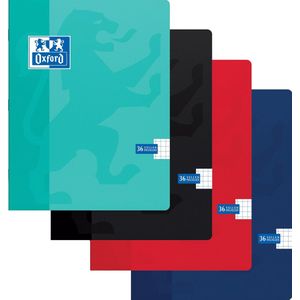 Oxford schrift assorti | A5 | geruit | 36 vel | 10 stuks