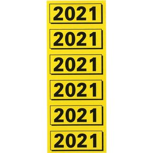 Rugetiket elba 2021 geel met zwarte opdruk 120st