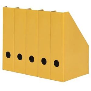 Landre Staande verzamelaar A4, van stevig karton, 7 cm breed, geel, 5 stuks