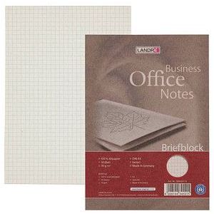 10 x Landre Briefblock Recycling A5 50 Blatt 70 g/qm kariert