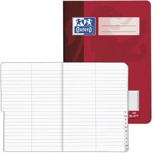 10 x Oxford Vokabelheft mit Register A5 48 Blatt mit Register A-Z