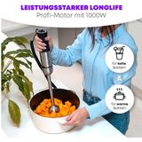 ProfiCook Stabmixer Profi Mixstab PC-SM 1094, 1000 W, variable Geschwindigkeitsregulierung, extra langes Spiralkabel