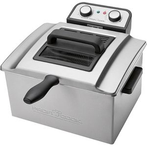 ProfiCook PC-FR 1038, 5 l, 130 °C, 190 °C, Doppel, Silber, Drehregler