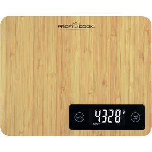 Profi Cook PC-KW 1271 Bambus Keukenweegschaal Digitaal Weegbereik (max.): 5 kg Bamboe