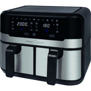 ProfiCook FR 1242 H - Dubbele Heteluchtfriteuse - Airfryer - 2x4,5 liter - 2400W