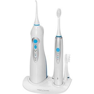 ProfiCare Dental-Center PC-DC 3031, 2-in-1 sonische tandenborstel en monddouche, tandenborstel 31.000 vibraties/min., monddouche 4-traps schakelaar voor het regelen van de waterdruk, draadloos, wit