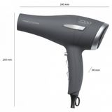 Professionele föhn - Haardroger - Haardroger diffuser - föhn en accessoires - ProfiCare PC-HT 3045 Antraciet - Ionische föhn - 2200 W - 3 temperatuurstanden