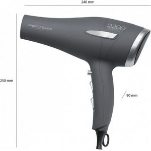 ProfiCare - PC-HT 3045 - Föhn - Antraciet - 2200 W - Ionische Technologie