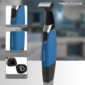 ProfiCare BHT 3074 - Detailtrimmer - Neus- en Oorhaartrimmer - Blau - Zwart