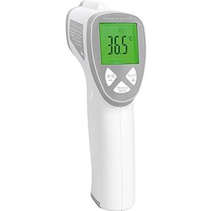 ProfiCare 330940 PC-FT 3094 contactloze voorhoofdthermometer, 3-kleurig LCD-koortsampel incl. koortsalarm, akoestisch eindsignaal, wit