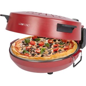 Clatronic® pizzaoven | 350°C p. Italiaanse pizza van steen thuis | elektrisch | ook voor diepvriespizza | pizza in minder dan 5 minuten | pizzasteen Ø 32 cm en accessoires inbegrepen | PM 3787