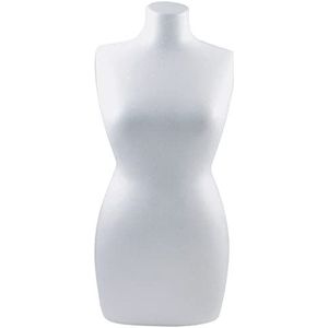 Rayher hobby Rayher torso vrouw, 50 cm, piepschuim wit, torsobuste vrouwelijk, ca. 20 cm breed, 3316800