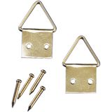 Ophangsysteem - Schildersdoeken Haakjes - Messing - 10 Stuks