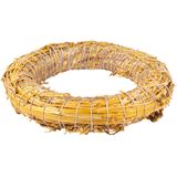 Rayher Decoratie krans van stro - D40 x 6,5 cm - DIY kransen maken - kerst deurkrans/kerstkrans