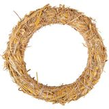 Rayher Decoratie krans van stro - D40 x 6,5 cm - DIY kransen maken - kerst deurkrans/kerstkrans
