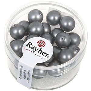 Rayher - 14448568 Renaissance glasparels, gewaxt, mat, 8 mm, blikje 25