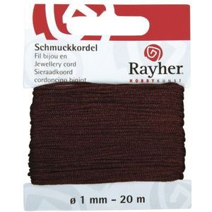 8947305 Sieraadkoord Donkerbruin - 1mm 20meter