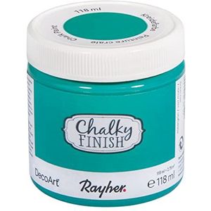 Rayher 38867410 Chalky Finish, zeegroen, blik 118 ml (1 stuk)