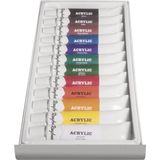 Rayher 38925000 kunstenaarsset acryl, 12 kleuren, 2,6 x 105 x 0,21 cm