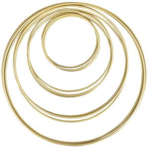 Rayher Metallringe-Set beschichtet gold Ø je 3 Stück 10,0/15,0/20,0/25,0 cm 10 St.