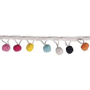 RAYHER 55853999 Galon decoratieve kwastjes, 3 cm ø, sct-LS 2 m, kleur gesorteerd