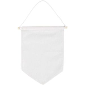 RAYHER 46371102 wimpel om op te hangen, 2 stuks, 18 x 21 cm, natuurlijk wit