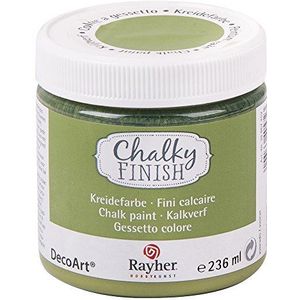 RAYHER HOBBY 38868452 Chalky Finish op waterbasis, krijtverf voor shabby-chic-, vintage- en landhuis-looks, 236 ml (1 stuk), avocado