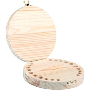Rayher Houten doos voor melktanden FSC 100% natuurlijk Ø 12 cm 62946505