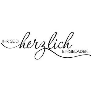 Rayher Motivstempel IHR SEID herzlich EINGELADEN 4,0 x 10,0 cm