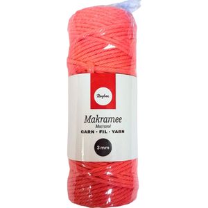 Macramé koord 3 mm - Makramee garen - Koraal rood