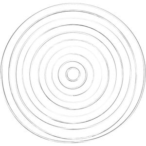 2507000 Metalen ring gelakt - Wit van rond 18cm