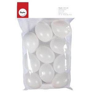 Rayher Plastik-Figuren weiß Eier Ø 6,0 cm 10 St.
