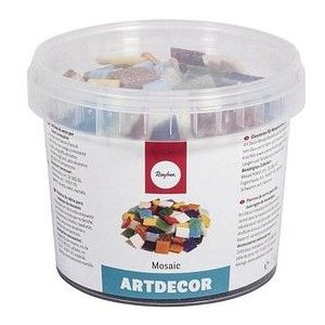 Rayher Artdecor Mozaïek Mix 2x2c - Ca. 350 Stuk - Doos 1 K - Glasmozaïe - Glazen Stene
